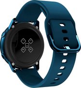 YONO Siliconen Classic Bandje 20mm - Horlogebandje geschikt voor Samsung Galaxy Watch 6 / 5 / Pro / 4 / 3 / Active 2 - Polar Ignite / Unite – Huawei - Donkerblauw
