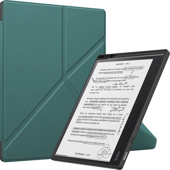 Acelive hoes voor Kobo Elipsa 2E 10,3 inch 2023 eReader met zachte TPU-achterkant, automatische wek-/slaapfunctie en pennenhouder
