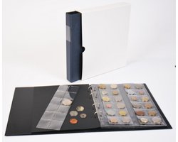 Hartberger Combi Muntenalbum voor 96 munten inclusief kartonnen cassette - schuifsysteem - makkelijk uit te breiden - Made in Holland - Munt album verzamelmap - Supersafe - Hartberger.nl - muntenmap