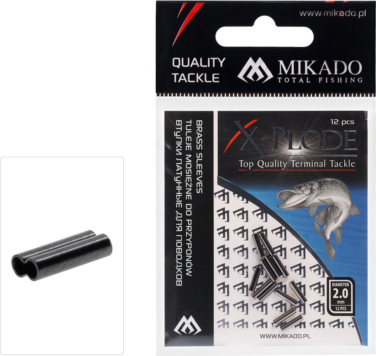 Knijphulsjes 0,7 x 1,5 x 6 mm – 12 Stuks – Voor Stalen Onderlijnen & Roofvisrigs – Mikado