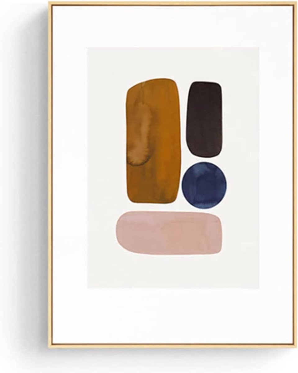 Goodivery ® Abstracte Botanische Kunstset van 3 Posters met Moderne Boho Ontwerpen Zonder Lijst