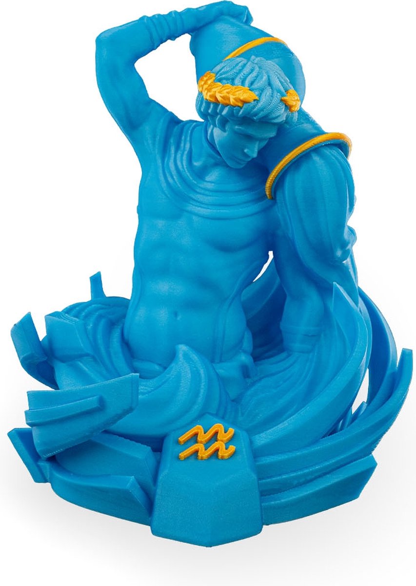 Aquarius zodiac sign beeld 3d geprint
