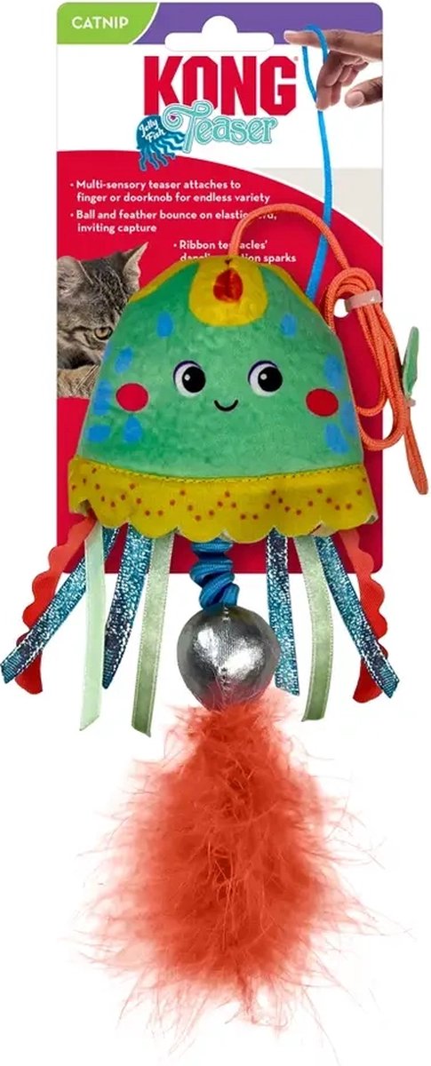 Kong Teaser Jellyfish - Kattenspeelgoed - 2.54x8.89x19.69 cm Assorti Multi-Color — cadeau in Cadeau-ideeën - foto 5