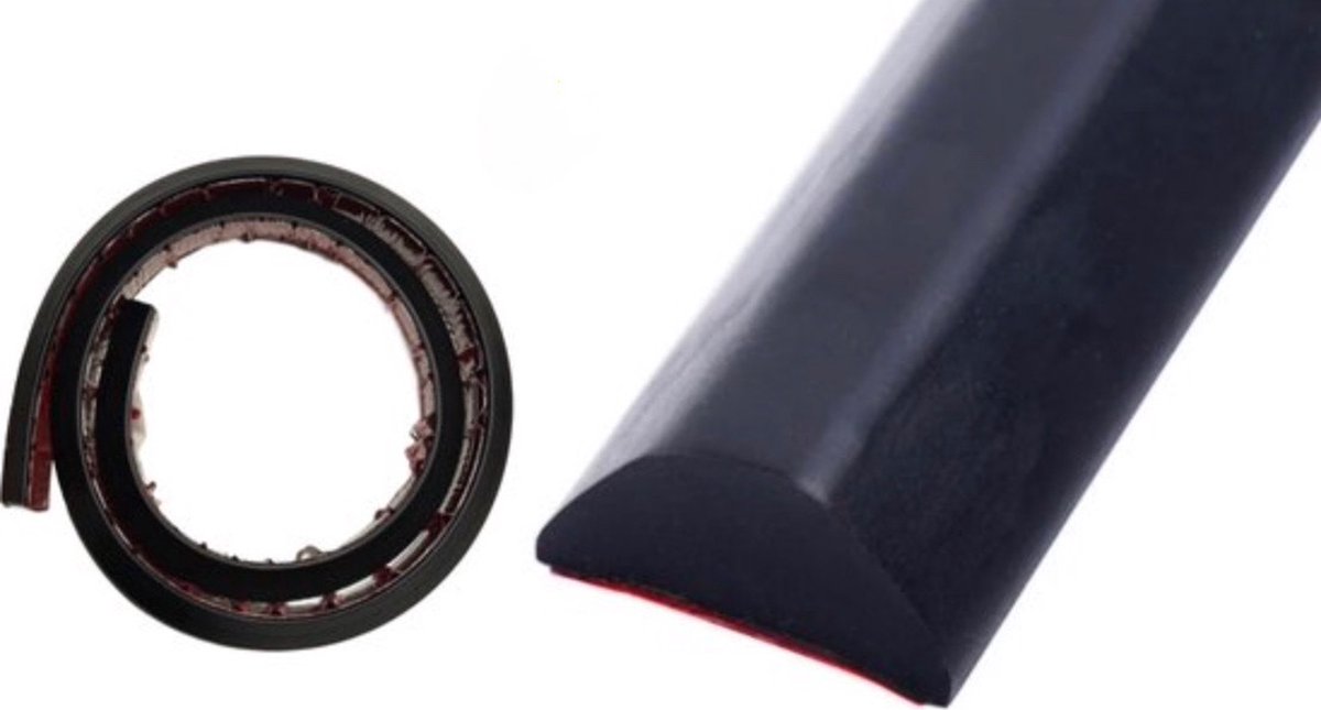 Waterkering - Waterdrempel - Douche dorpel-Siliconen - Zwart - 1 Meter -Siliconen - Zelfklevende Kit rand