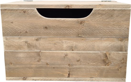 Wood4you - Speelgoedkist Kick Roastedwood 90Lx50Hx50D cm