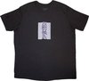 Zwart Joy Division t-shirt met op de borst een wit grafiekpatroon.