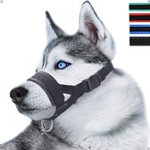 Muselière Chiens - Museau - Muselière réglable en nylon pour chien - muselière anti-aboiement anti-morsure - Zwart L