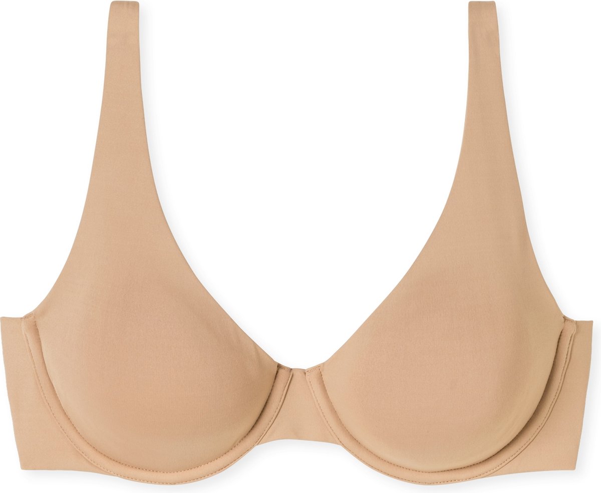 Schiesser Beugelbeha Unique Micro - met voorgevormde cups - Dames Beha maple beige