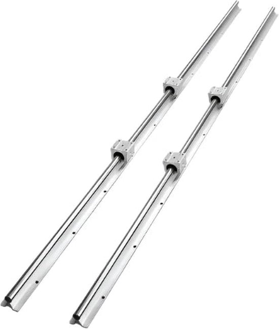 2x Sbr16 Linearführung Welle 4x Sbr12uu 2000mm Lagerblock Gleitschiene Cnc | DE