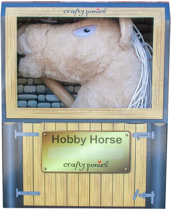 Stokpaard Crafty Ponies Hobby Horse Palomino + Staldoos & Hoofdstel van Crafty Ponies — afbeelding 3