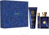 Versace Dylan Blue Giftset - 100 ml eau de toilette spray + 10 ml eau de toilette tasspray + 150 ml showergel - cadeauset voor heren