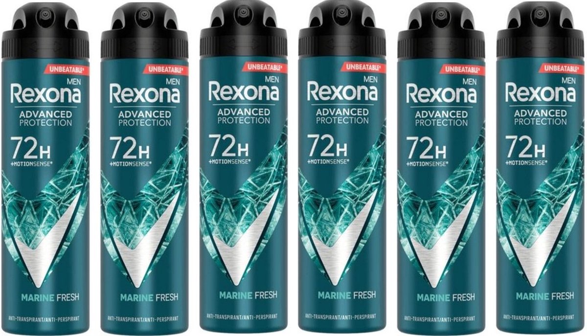 Goedkoopste Rexona Deospray Men Marine - Voordeelverpakking 6 x 150 ml