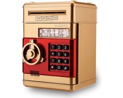 Modito Kluis met Pincode Goud PRO - Spaarpot - Automatisch Spaarvarken voor Kinderen - Munten & briefgeld - Educatief sparen - Met Nederlandse instellingen