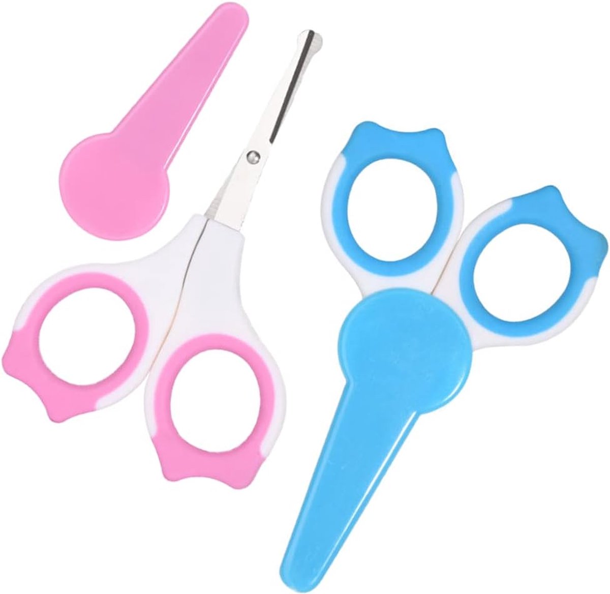Goedkoopste 2 stuks Baby Veiligheid Nageltrimmer Schaar Set - Baby Nagelverzorging Gereedschap - Nagelknipper voor Baby's en Kinderen - Veilig en Zacht voor Vinger- en Teennagels - Manicure en Pedicure voor Baby's
