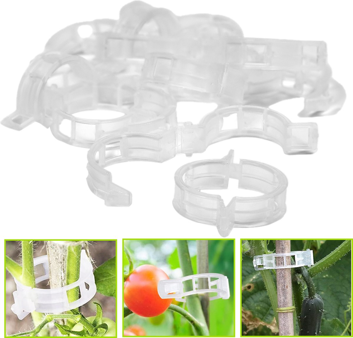 YUGN Tomaten Klemmen Set - 300 Stuks Tomaten Clips - Tomatenclips set van 300