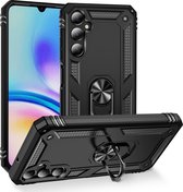 Coverup Ring Kickstand Back Cover - Convient pour Samsung Galaxy A05s Case - Zwart