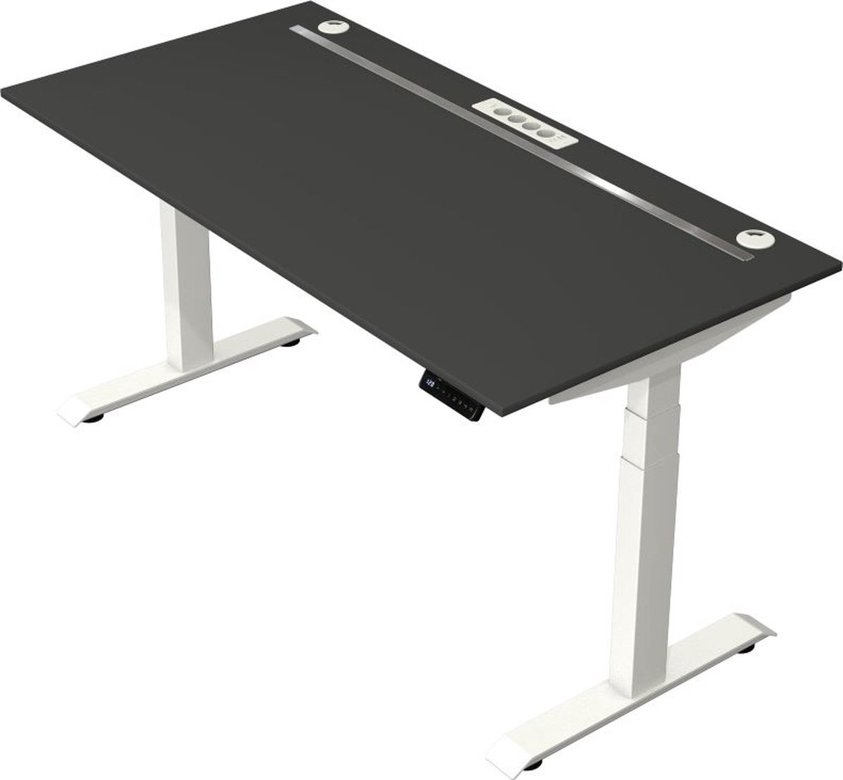 Kerkmann Zit sta bureau Move Boost 4 - 160x80cm - antraciet-wit