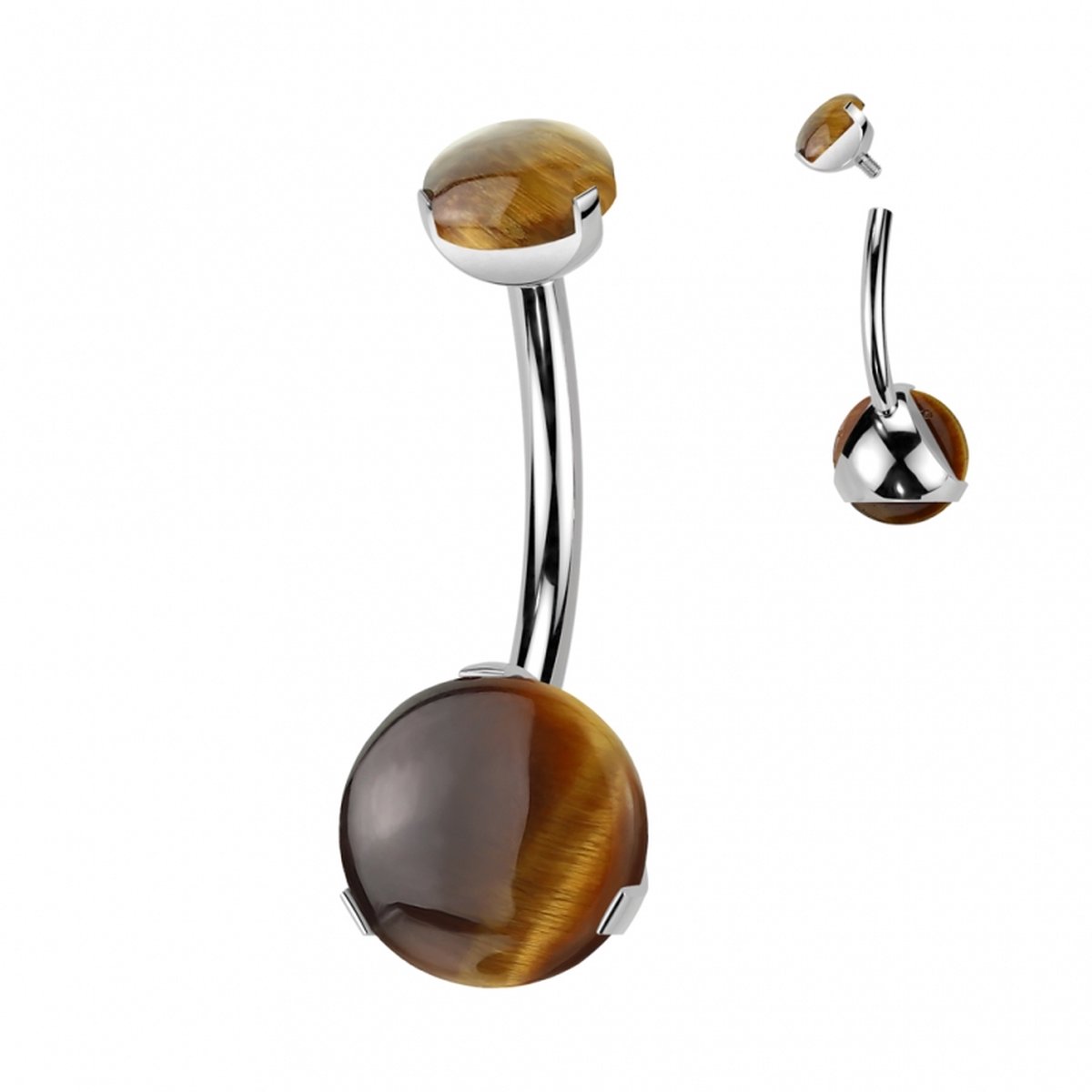 Piercing titanium tijgeroog - LMPiercings
