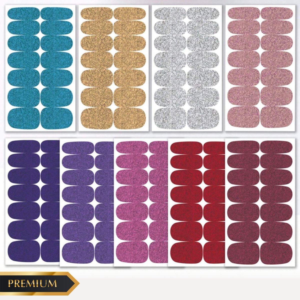 Goedkoopste GUAPÀ® Nail wraps Nagelstickers | 168 Pcs Glitter Nagels | Nail Art | Nagel Folie | Diverse kleuren Nail Wrap | 9 Vellen Nagelstickers | Plaknagels | 168 Pcs Nail Wrap Stickers Glitters Multi Color