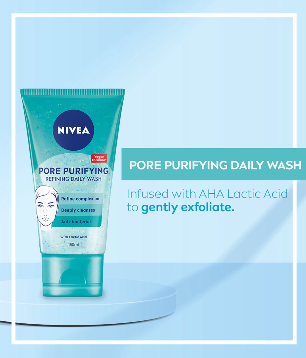 NIVEA Essentials Dagelijkse Reinigingsscrub - Reinigingsscrub - Gezichtsreiniger - Voor de onzuivere huid - Melkzuur - Magnolia extract - 3x150 ml thumbnail 4