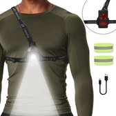 DOWO® - Led Hardloop Verlichting - Wandel verlichting - Hardloop licht - Reflecterend hardloopvest - Hardloop lampjes - USB Oplaadbaar - Voor en Achterkant - Verstelbaar