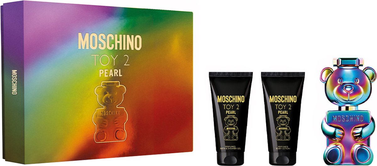 Goedkoopste Moschino Toy 2 Pearl Giftset - 50 ml eau de parfum spray 50 ml showergel 50 ml bodylotion - cadeauset voor dames