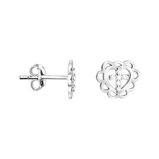 SOFIA MILANI Orecchini A Cerchio In Argento 925 Con Ornamento Floreale, Placcati Rodio, Ipoallergenici, In Elegante Confezione Regalo