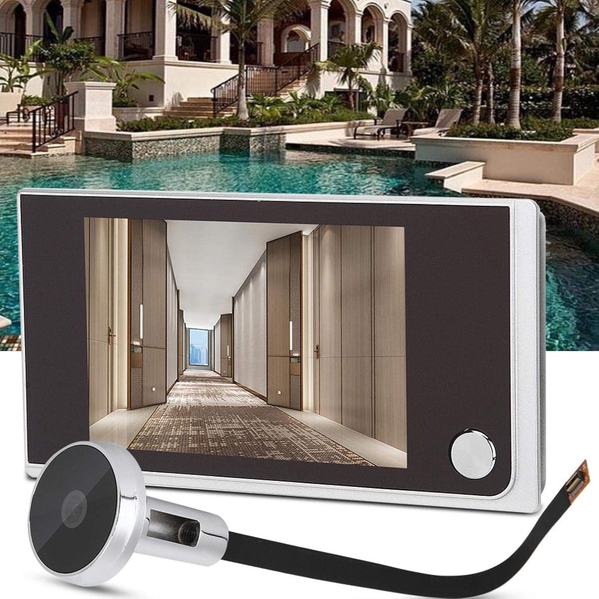 Digitale lcd-kijker 35-inch deurcamera en -monitor met 120 graden kijkgat - Visuele fotobewaking - Elektronische Cat Eye-camera - Deurtoegangsmonitor