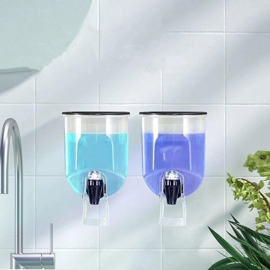 IBBO® - Distributeur d'huile de Cuisine - Bidon d'huile mural multifonctionnel - Conception quantitative à inversion automatique - Assaisonnement liquide - Transparent - 600 ml