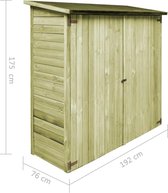 Tuinschuur Hout 182 x 76 x 175 cm / Houten Tuinhuis Schuur / Houten schuur / Houten Blokhut