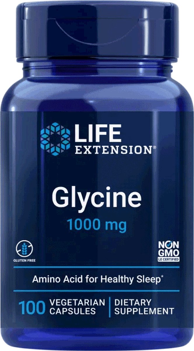 Goedkoopste Life Extension - Glycine - 100 Capsules - Aminozuursupplement - Voedingssupplementen