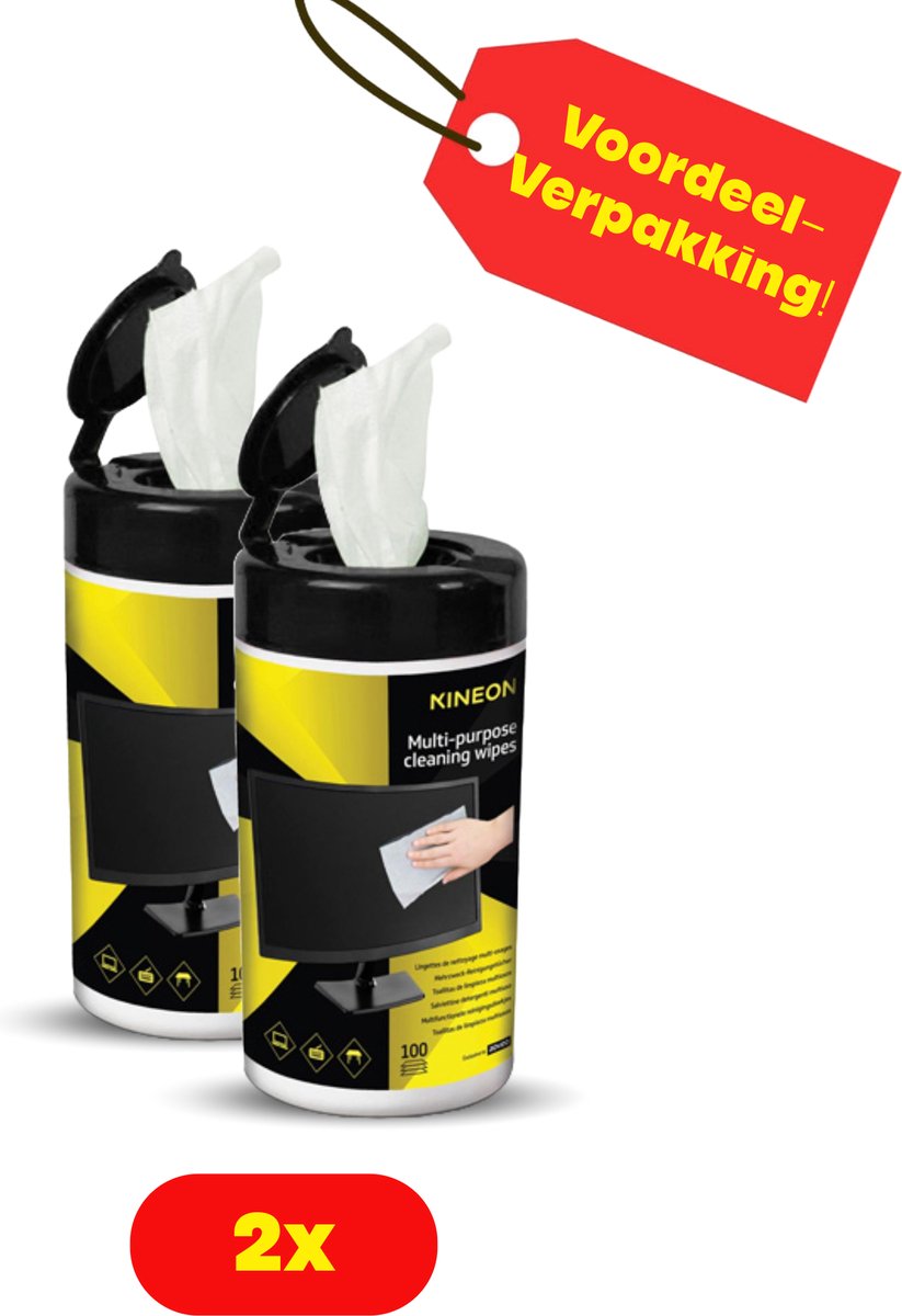 Goedkoopste 2x Kineon Multifunctionele reinigingsdoekjes - voordeelverpakking!
