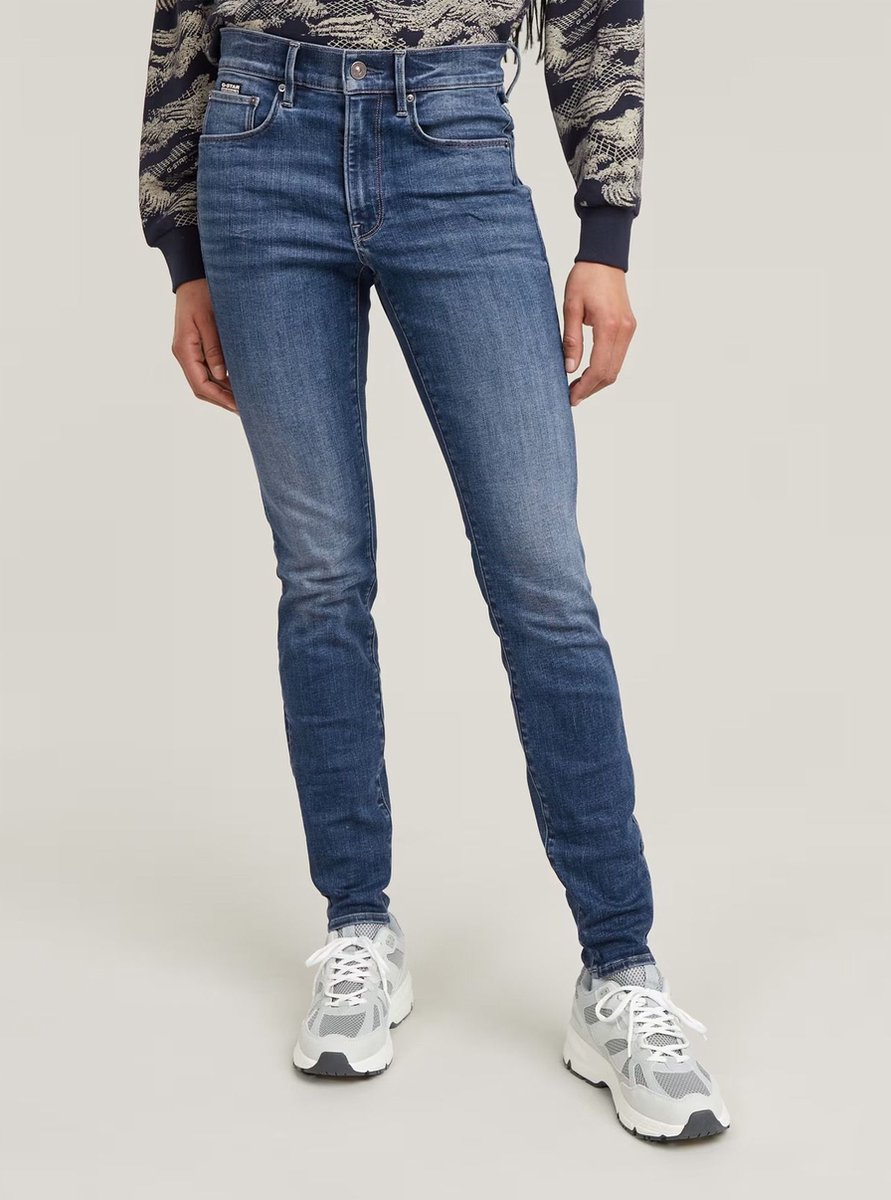 G-STAR 3301 Skinny Wmn Dames Jeans Medium Aged