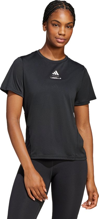 Foto: Adidas performance les mills graphic t shirt dames zwart xs