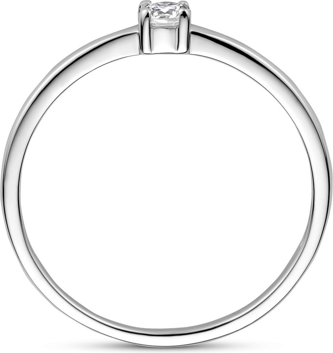 Gerhodineerd Zilver Ring Met Geboortesteen Cz April 1337060