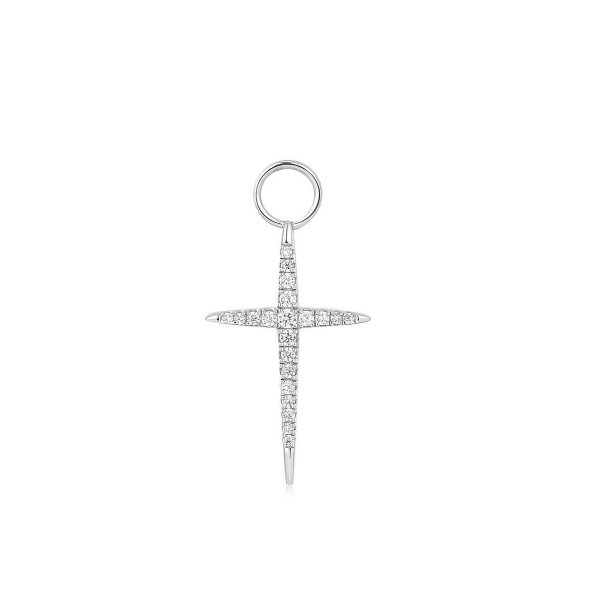 Ania Haie AH EC048-14H Pop Charms Dames Hanger - Kruis - Sieraad - Zilver - 925 Zilver - 12 mm breed - 19 mm lang