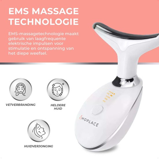 Shoplace Face Lift Huidverjongingsapparaat – Facelift apparaat– Skin care - Huidverzorging – Gezichtsreiniger - Massage – Versteviging - Verminderen van Acne, Lijnen, Rimpels en Vermoeidheid - Valentijn cadeau