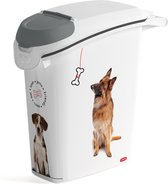 Curver Voedselcontainer Hond - 23L - 10KG - 23x51x50cm - Wit/Grijs