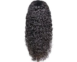 DD Pruiken Dames echt Haar - Pruik - Wasbaar - 24x16x11cm - Zwart