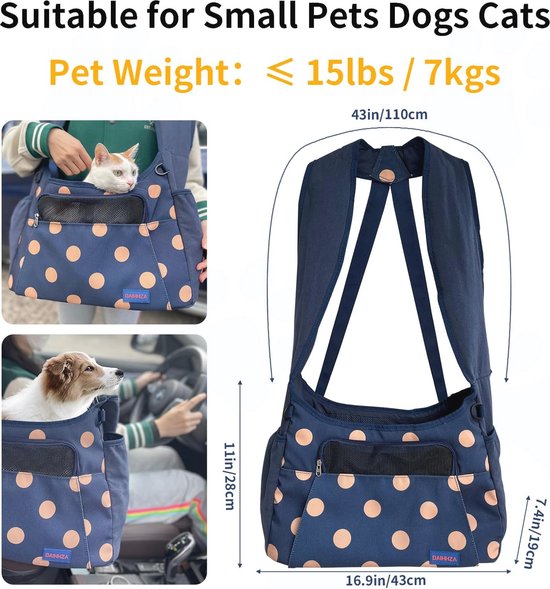 Kurgo G-Train Hondenrugzak voor kleine huisdieren - katten- en hondenrugzak voor wandelen, kamperen of reizen - waterdichte bodem - marineblauw