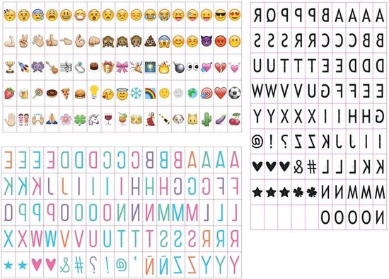 Lowercase letter set - letters, numbers & symbols - black - pastel ...