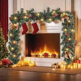 Kerst Guirlandes - Kerstslinger - Breed PVC - Warm LED 70 Lampjes - Max. 5x Koppelbaar - 540 cm - warme kleur, lijkt op kaarslicht - Mooi model, topkwaliteit, 540 cm lang met sterk warm LED