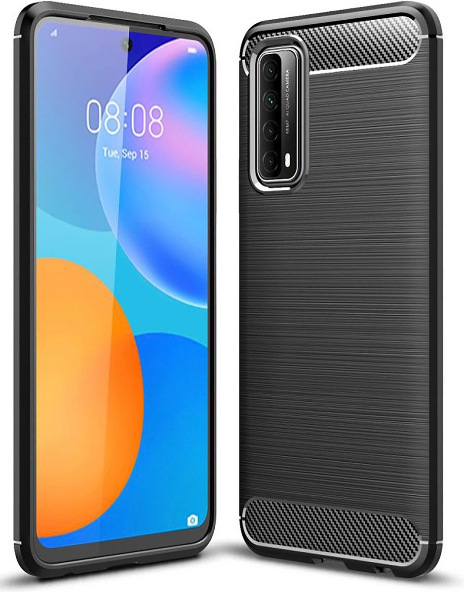 Cazy hoesje geschikt voor Huawei P Smart 2021 - Rugged TPU - Zwart