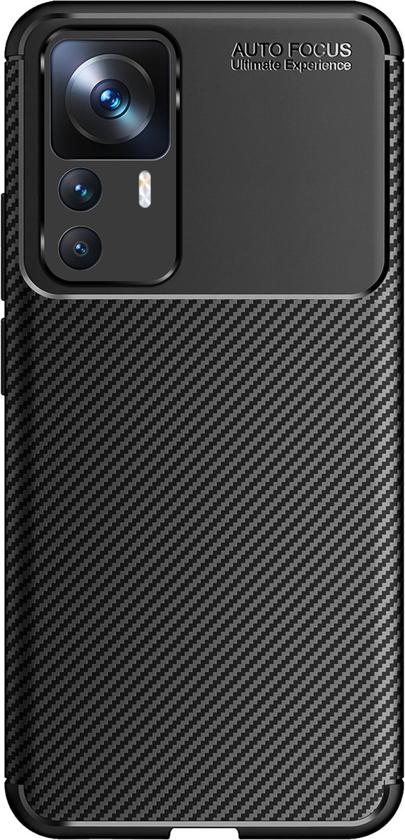 Cazy hoesje geschikt voor Xiaomi 12T Pro - Rugged TPU - Zwart