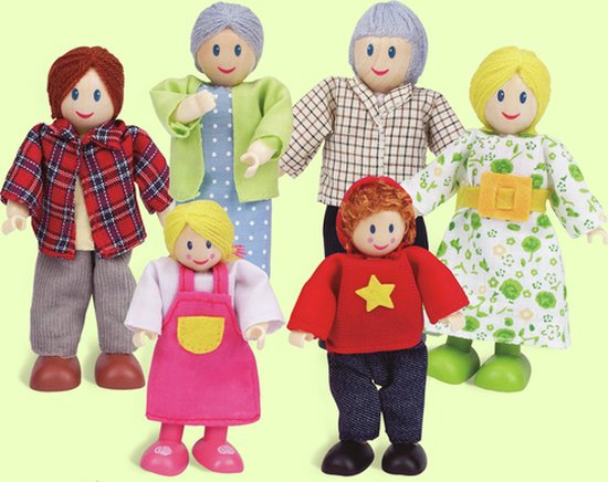 Hape Poppenfamilie - Lichte huidskleur