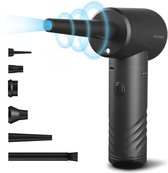 Airduster - 50.000 RPM - Stofreiniger - Perslucht - 3 standen - Draadloos en Oplaadbaar - Zwart - Vivid Green