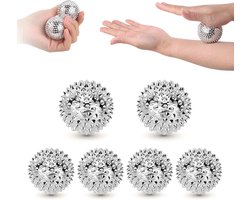 Massagebal Egel - 6 Stuks - Fitnessbal - Myofasciale Bal - Triggerpoint Massage Bal - Ronde Massagebal Voor Hand, Voet En Rug - Voor Zelfmassage Van Verschillende Delen Van Het Lichaam - Verschillende Formaten - Met Diameter 3.2/4.7cm