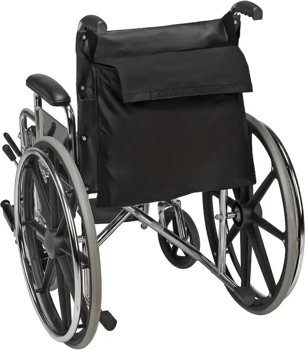 Goedkoopste Ultiluxe® Rolstoeltas - Zwart - Waterdichte tas - Grote opbergtas voor rolstoel, scootmobiel, rollator - 48 x 42 x 9 cm - Opbergzak met klittenband - Grote capaciteit - Aan de achterkant voor boodschappen en spullen