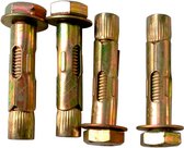 LOGIXBOX - Keilbout - Hulsanker - Spreidanker - M8 - 65mm lang - moer + sluitring - 4 stuks