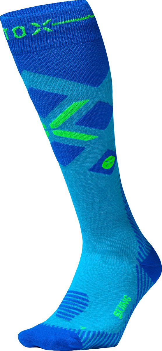 STOX Energy Socks Skisokken Heren Compressiekousen Merino Wol Sokken Turqouise Ski & Snowboard Compressie Sokken : 46-49 1 Paar Turquoise